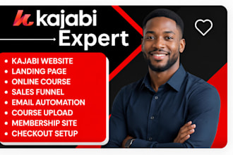 create kajabi online course website and email automation