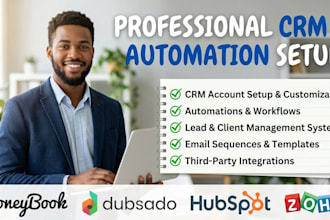 setup honeybook dubsado hubspot zoho crm pipelines and automations