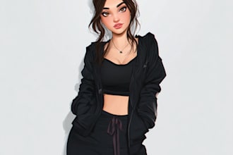 draw a portrait in semi realism style