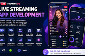 develop live streaming app streaming app live streaming website video streaming