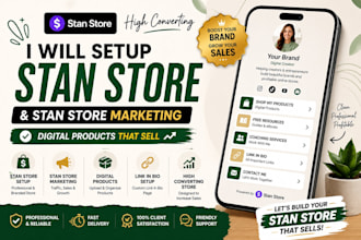 setup stan store, stan store marketing and digital products