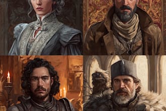 design custom dnd party portraits and group art