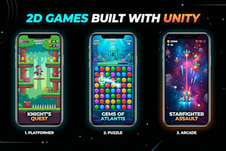 develop a 2d game in unity for android, ios and PC