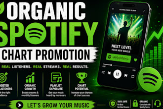 do organic spotify promotion to viral spotify your song album to the music chart