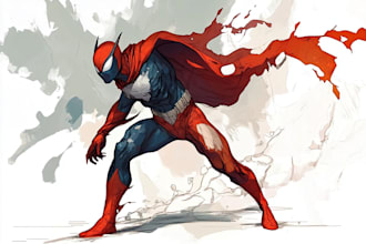 draw superhero comic illustration