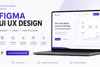 do modern website UI UX design in figma