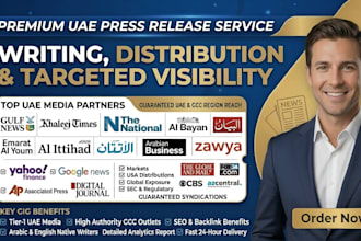 do uae press release writing and publication, submit uae PR to top domain sites