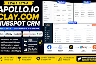 setup clay com hubspot CRM workflows lead generation automation