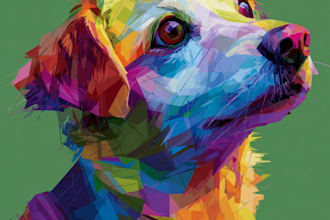 do colorful pop art portraits of pets and animals