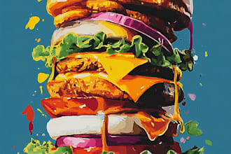design professional pop art poster or brand illustration