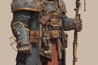 draw custom warhammer 40k and grimdark sci fi character art