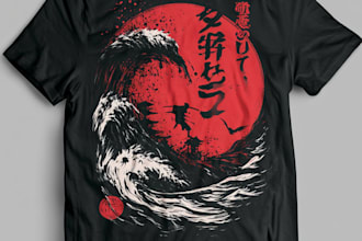 japanese t shirt illustration