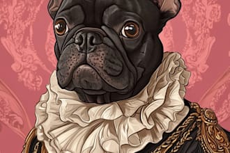 custom pet portrait, dog portrait, cat portrait