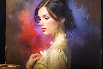 create fantasy castle oil painting cinematic environment art