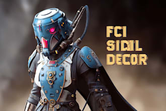 design stunning sci fi portrait art