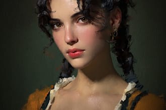 paint a real oil painting on canvas with free shipping