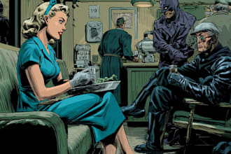 create authentic retro comic illustration