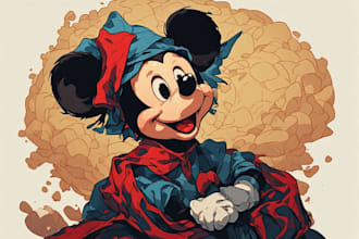 make custom disney cartoon art for you