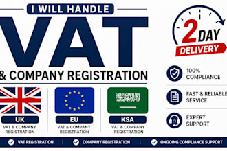 handle vat and company registration in UK, eu and ksa