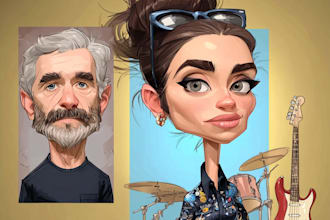 draw custom portraits and caricatures