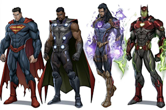 creating super hero character concepts for comics