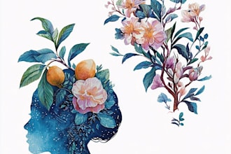 draw magical watercolor children book illustration
