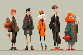 make cartoon character design unique style
