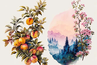 paint expressive watercolor animal and pet illustration