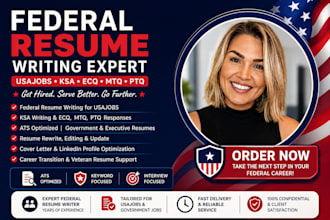 write ats federal resume, ecq, ksa and usajobs resume