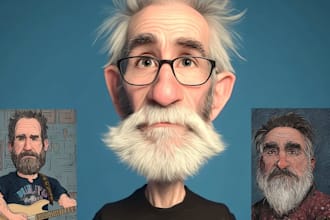 draw digital portraits and custom caricatures
