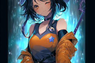 create anime inspired art and personal fan illustration
