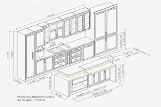 design walk in closet, millwork cabinet 2d floor plan and 3d model