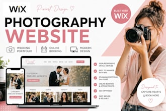 wix photography website design wedding portfolio website online booking wix site
