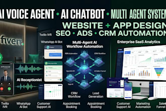 ai voice agent chatbot multi agent system to website app SEO ads CRM automation
