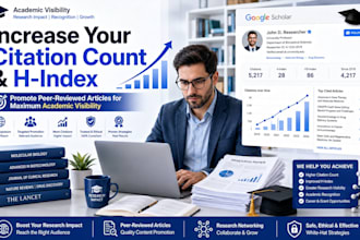 increase  h index and citation on google scholar by promoting you article