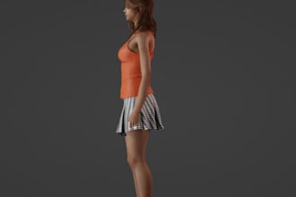 custom 3d nsfw adult game character,3d gym instructor model,female base mesh glb