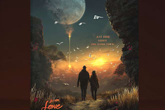 design emotional romantic book cover with cinematic art