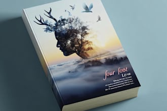 design modern romantic book cover for amazon kdp