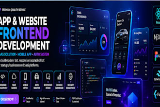 do app website frontend development, app solution, saas website creation, auto