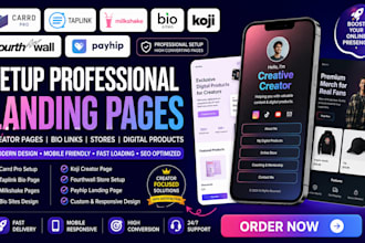 setup carrd pro taplink milkshake bio sites koji fourthwall payhip landing page