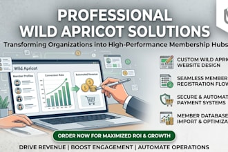 design and set up the wild apricot events and membership website