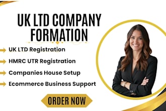 form UK ltd company, complete utr registration and corporation tax for ecommerce