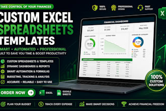 design budget spreadsheet, custom excel googlesheet template with vba and macro