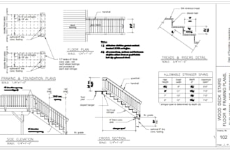 design deck drawing blueprint for construction permit