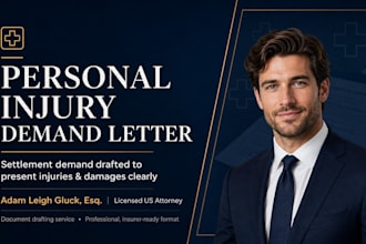write a personal injury demand letter for your accident settlement a US attorney