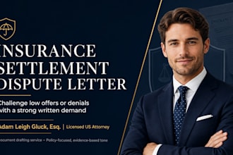 draft a powerful insurance claim dispute and settlement letter as US attorney