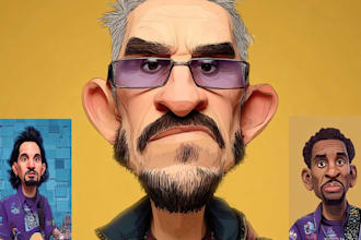 draw custom anime portraits and funny caricatures