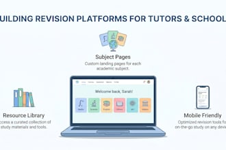 build a professional revision website for tutors and schools