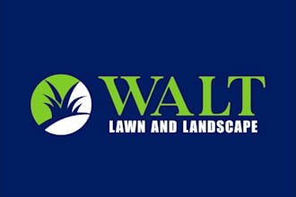 create a professional lawn mowing logo design