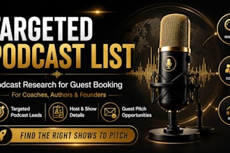 build a targeted podcast list for guest booking outreach